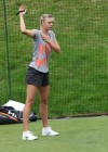 Maria Sharapova -has a training at Wimbledon